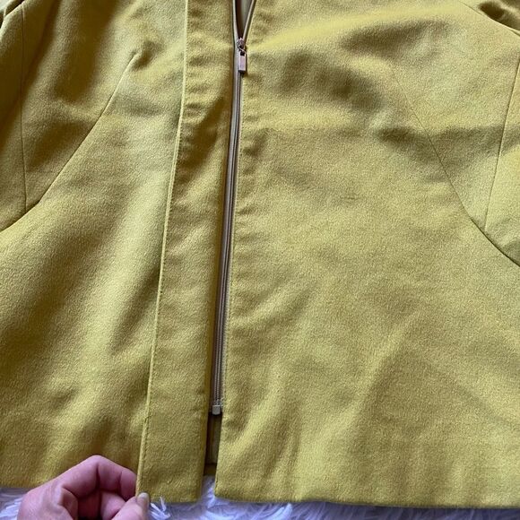 Harve Benard Lime Green Zip Front Blazer Dressy Jacket Size Large - Picture 5 of 10